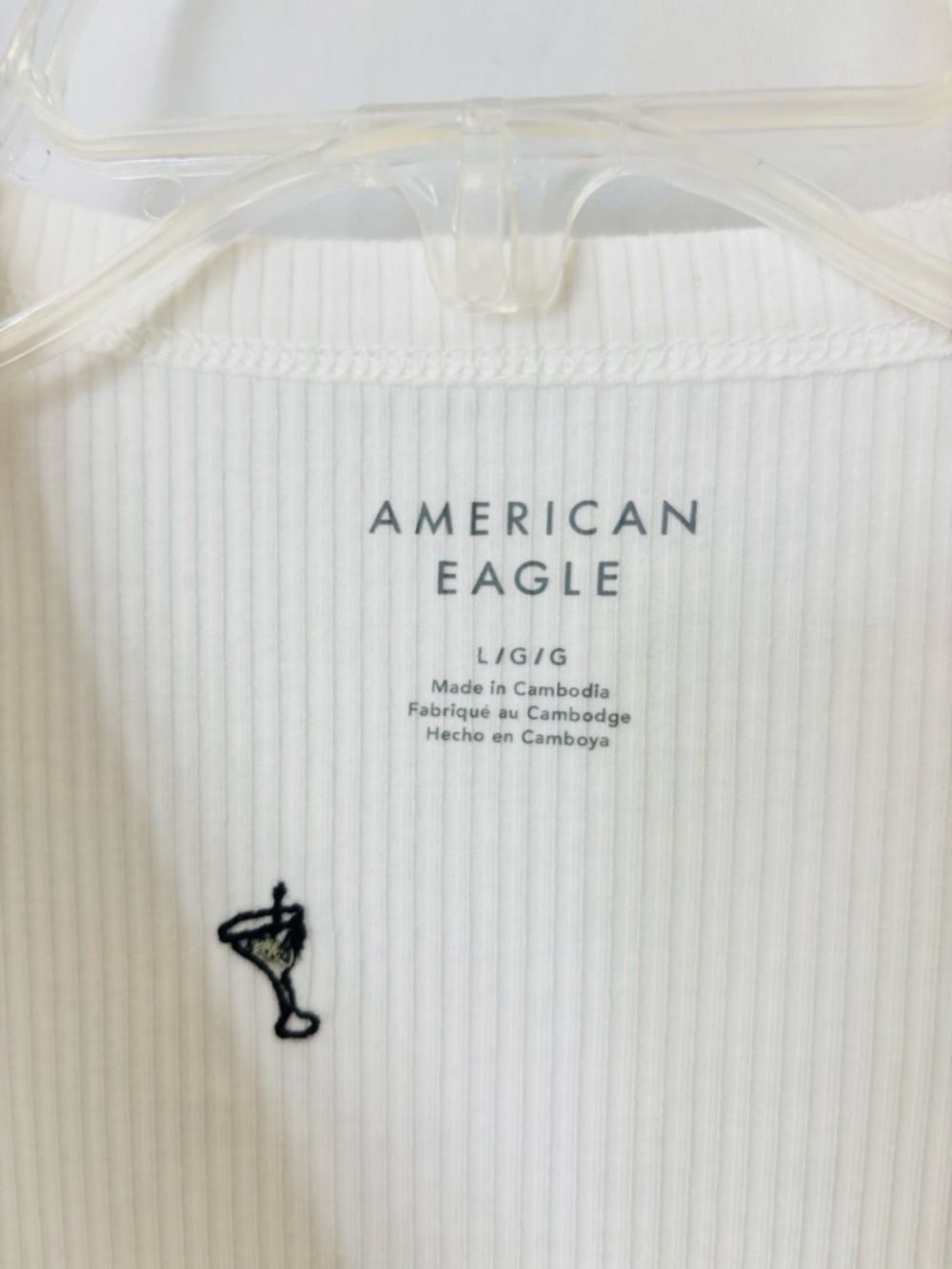 American Eagle Cocktail Ribbed Tee NWT - Picture 3 of 8